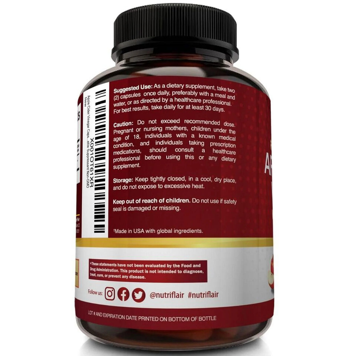 1600mg 120 Capsule Apple Cider Vinegar Capsules C52322