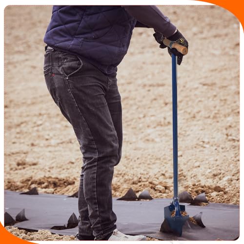6"x 46" Adjustable Industrial Hand Auger Post Hole Digger with Non-Slip Hardwood T Handle P4591