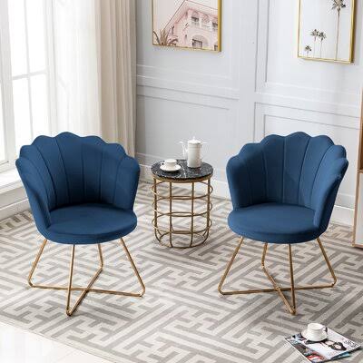 Wide Velvet Papasan Chair U489
