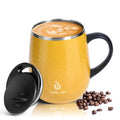 16 oz Insulated Stainless Steel Coffee Mug with Handle and Lid, Ocean Blue P784868