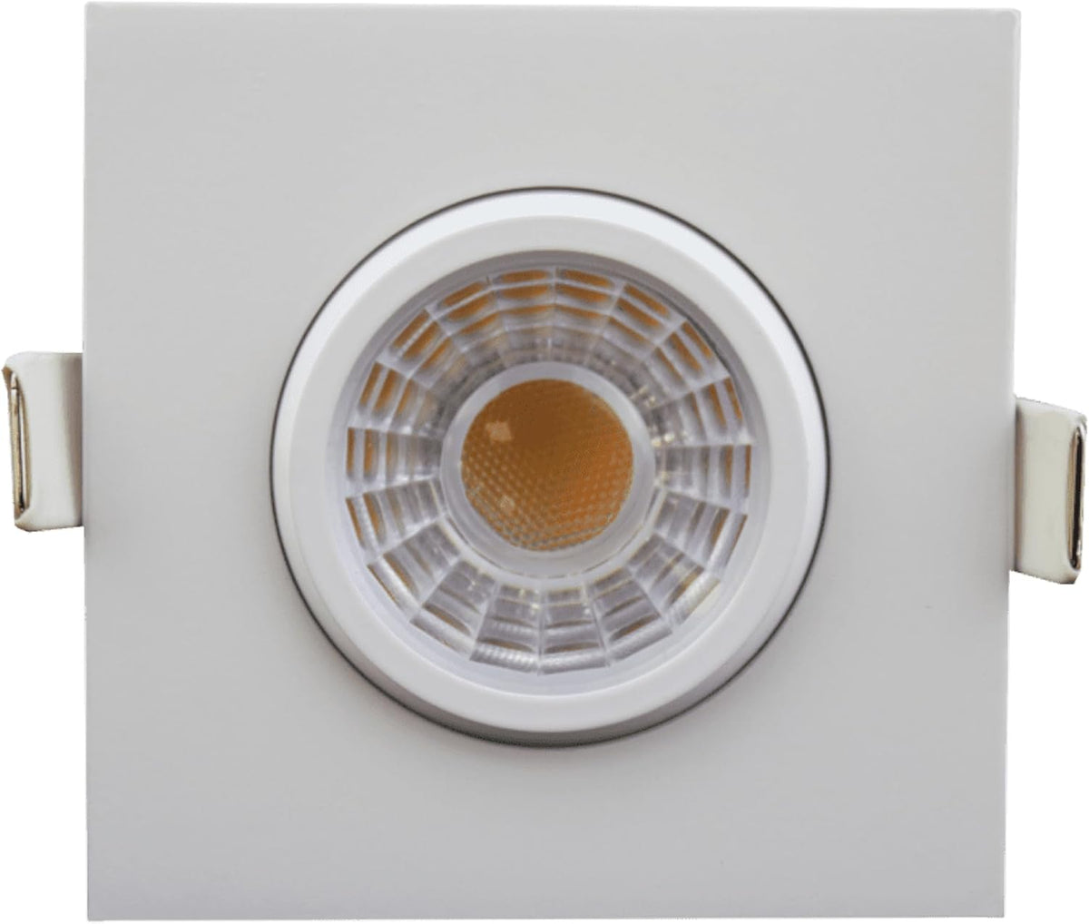 3-Inch Square White Recessed Adjustable LED Light, Selectable Color Temperature 27K-30K-35K-41K-50K, 8W, 650 Lumens, Dimmable Q718844