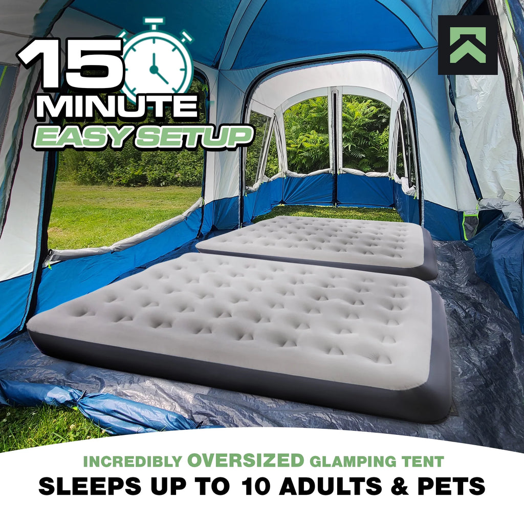 10-Person SUV Tent with 2 Screen Rooms Rainfly Q713