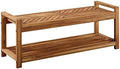 48 Chevron Acacia Wood Patio Storage Bench D7962