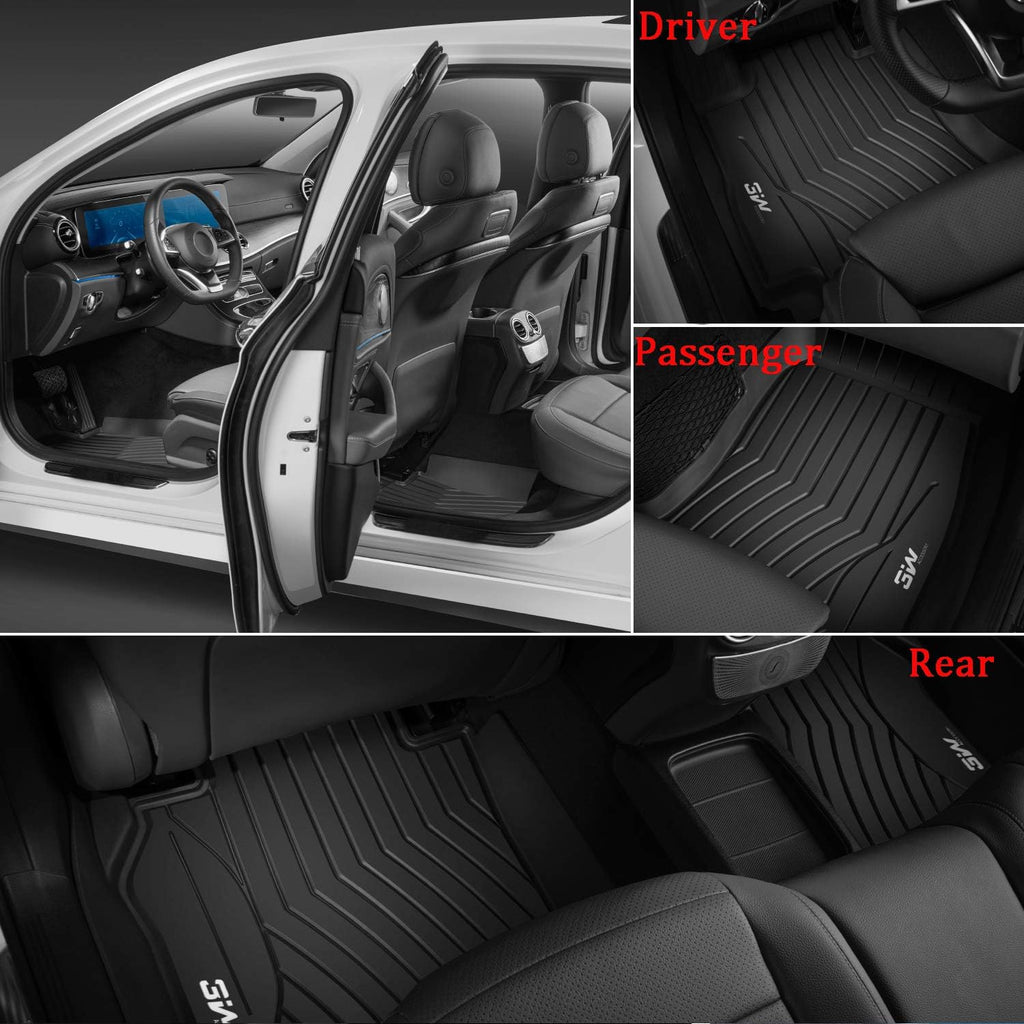 TPE All Weather Floor Mats Black Full Set W57525