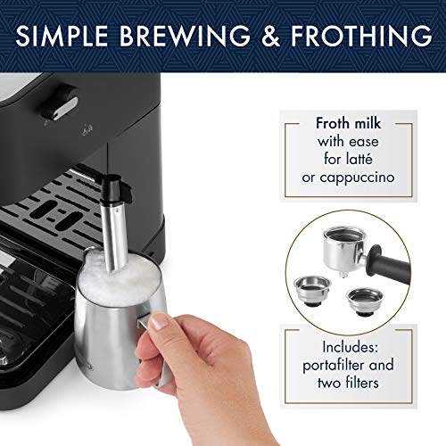 Manual Espresso Machine with 15 Bar Pump and Milk Frother G109331