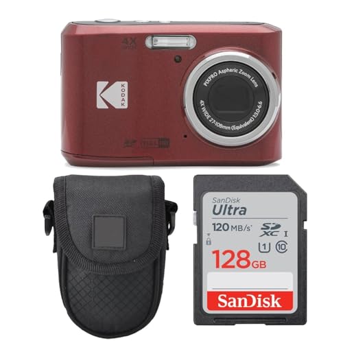 Digital Camera with Point & Shoot Camera Case and 128GB SDXC Memory Card D5308