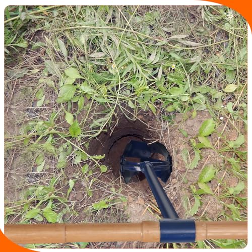 6"x 46" Adjustable Industrial Hand Auger Post Hole Digger with Non-Slip Hardwood T Handle P4591