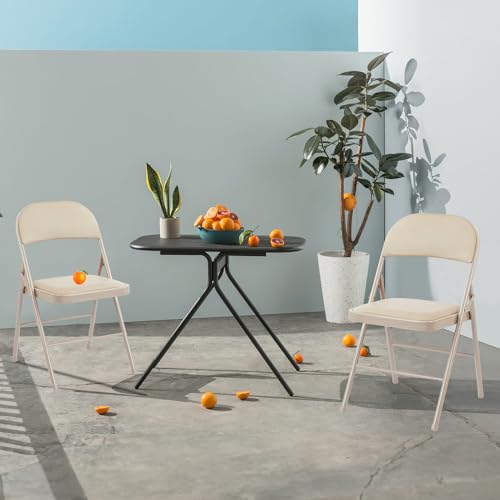 12 Pack Leather Padded Metal Folding Chairs N15686