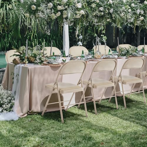 12 Pack Leather Padded Metal Folding Chairs N15686