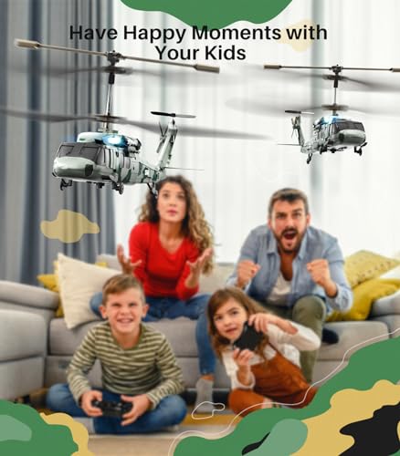 Military RC Helicopter with LED Light S4004