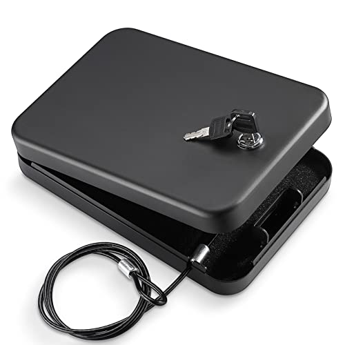 Black Portable Handgun Lock Box U91428