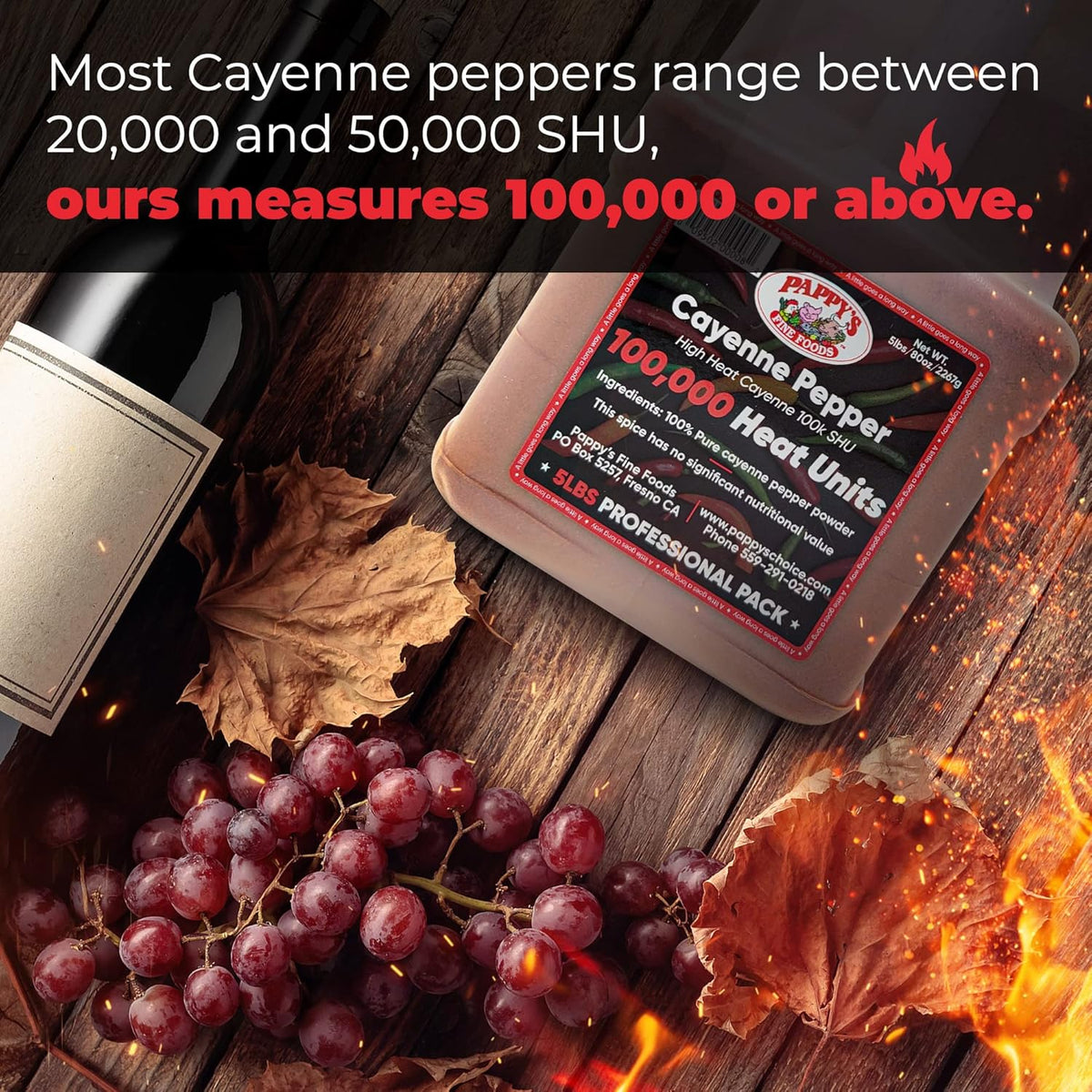 100,000 Heat Units 5lb Cayenne Pepper Powder A973150