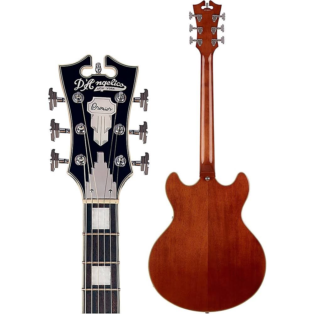 Walnut Stain Semi-Hollow Electric Guitar with Humbuckers R385611