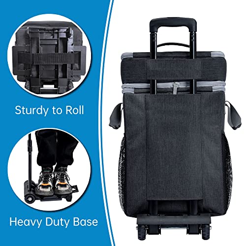 Large Rolling Cooler, Leakproof Insulated Soft Cooler Bag with Wheels and Handle C376