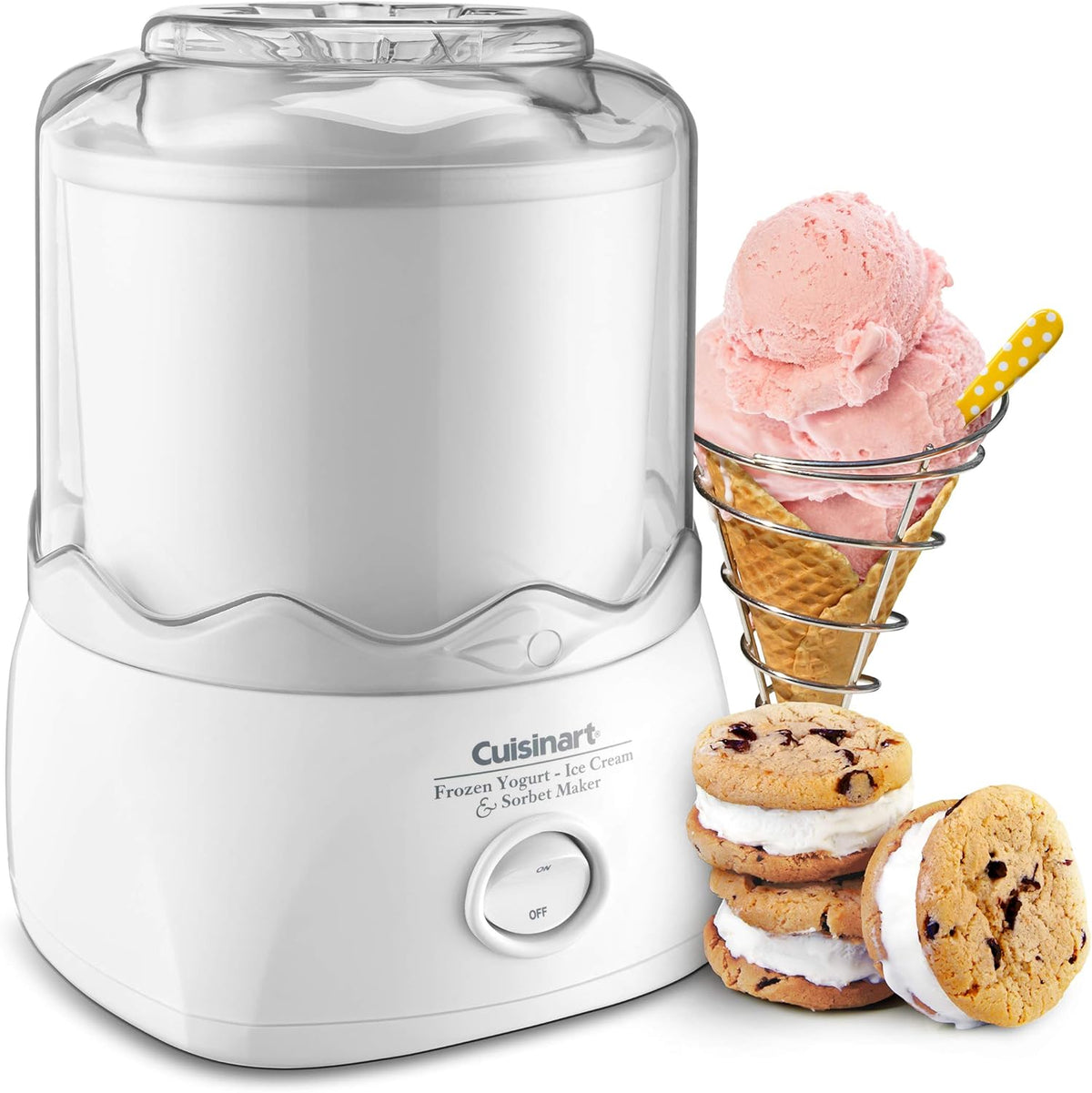 1.5-Quart Automatic Ice Cream Maker, White Y9792