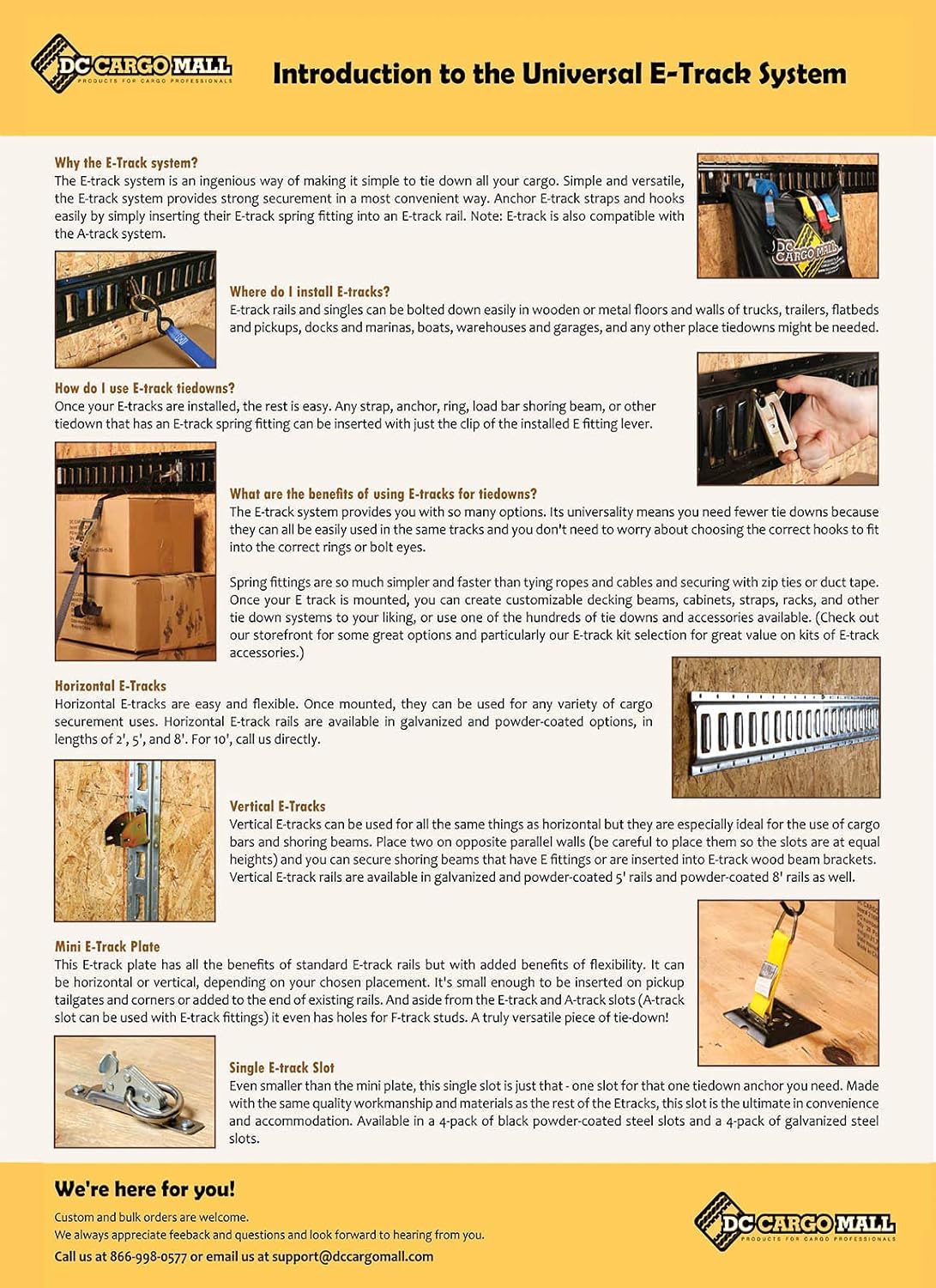 12 Piece Black E-Track Rails and Accessories Kit E1327