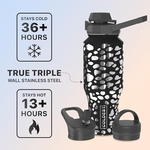 46 oz Vacuum Insulated Stainless Steel Water Bottle with Handle I410