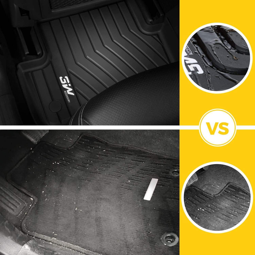 TPE All Weather Floor Mats Black Full Set W57525