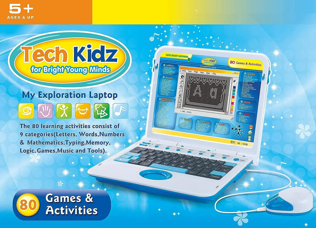 Blue Children's Educational Interactive Laptop with LCD Screen T1711