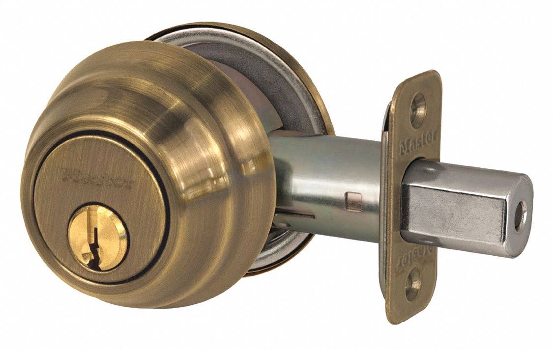 Antique Brass Single Cylinder Deadbolt W46150