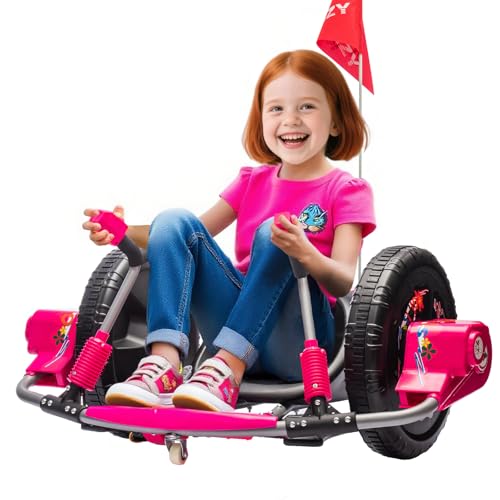 Electric Drift Kart with 16" Large Tyres, 360° Swivel Capability, Dual Lever Steering, 12V Ride On Toys (Red) P835423