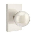 Satin Nickel Double Dummy Orb Door Knob and Rectangular Rose X82546