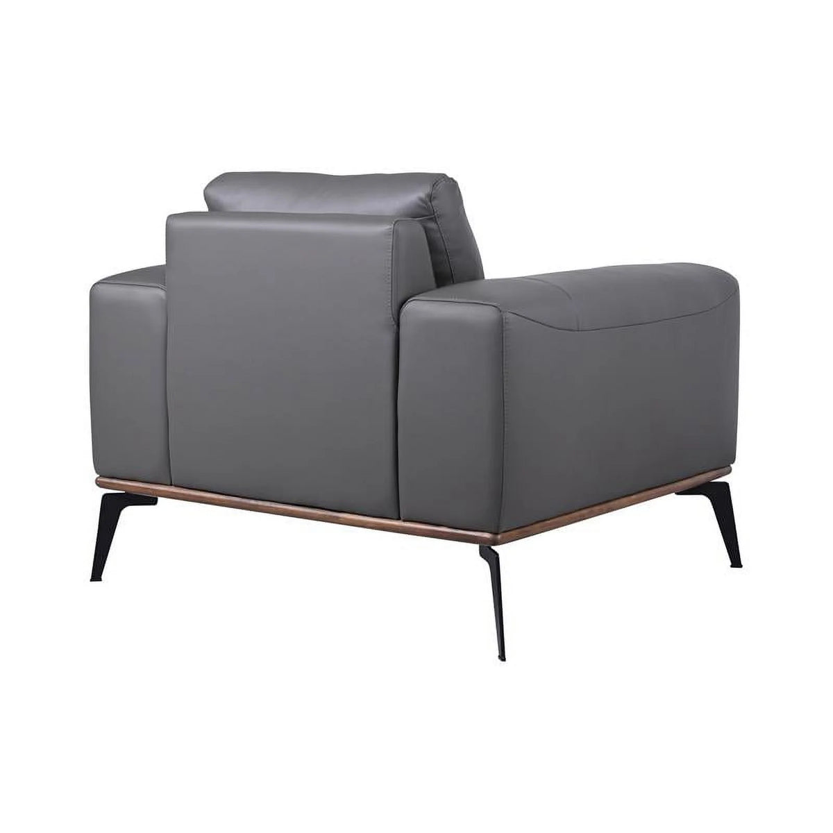 Gray Top Grain Leather Chair D622614