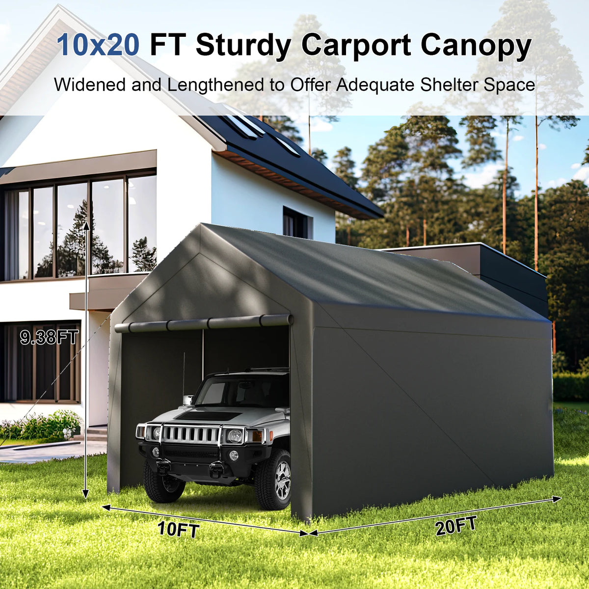 10 x 20 ft Outdoor Canopy Carport H138