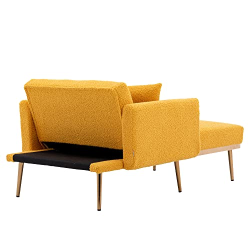 Velvet Pink Tufted Upholstered Accent Chair with Ottoman S88134