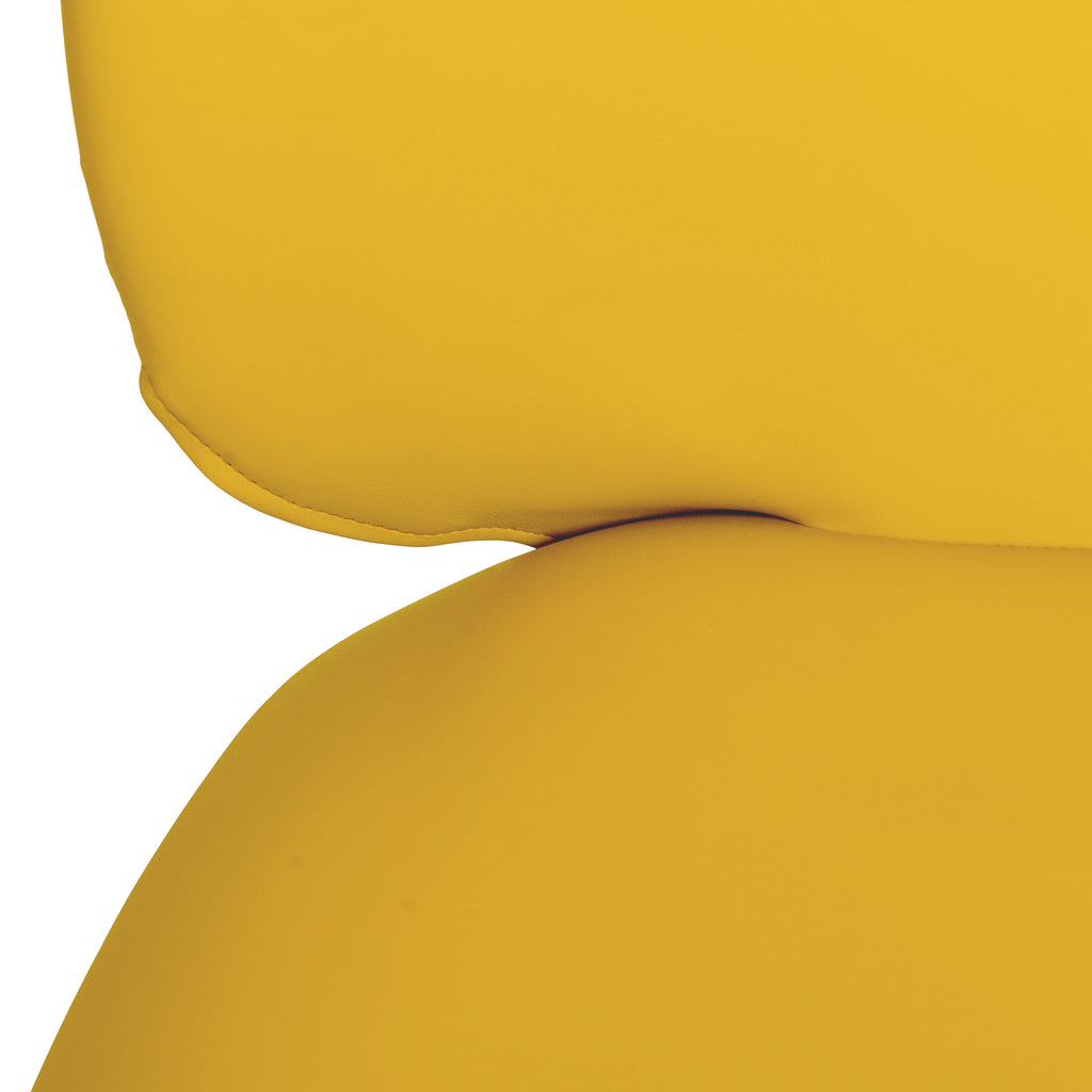 Yellow Vegan Leather Kitchen Chairs Set of 2 H299963
