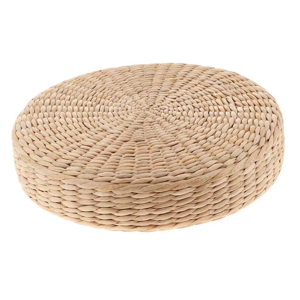 2 Pieces Round Straw Floor Cushion J5096