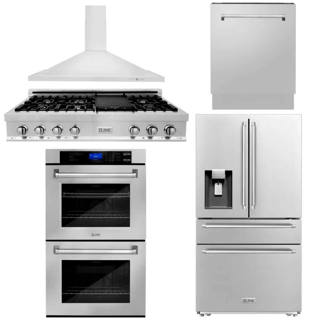 48 Rangetop, Range Hood, Refrigerator, Dishwasher, Double Wall Oven C2352