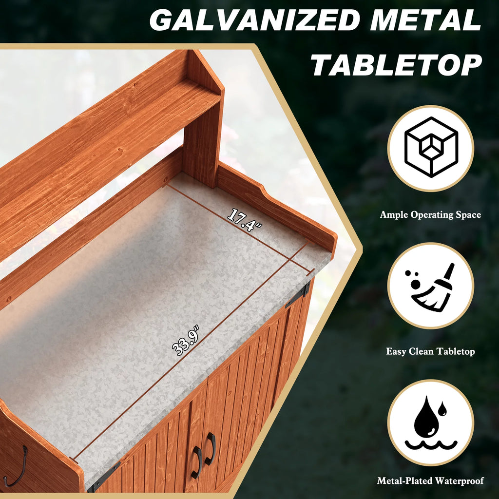 Potting Bench with Storage H956586