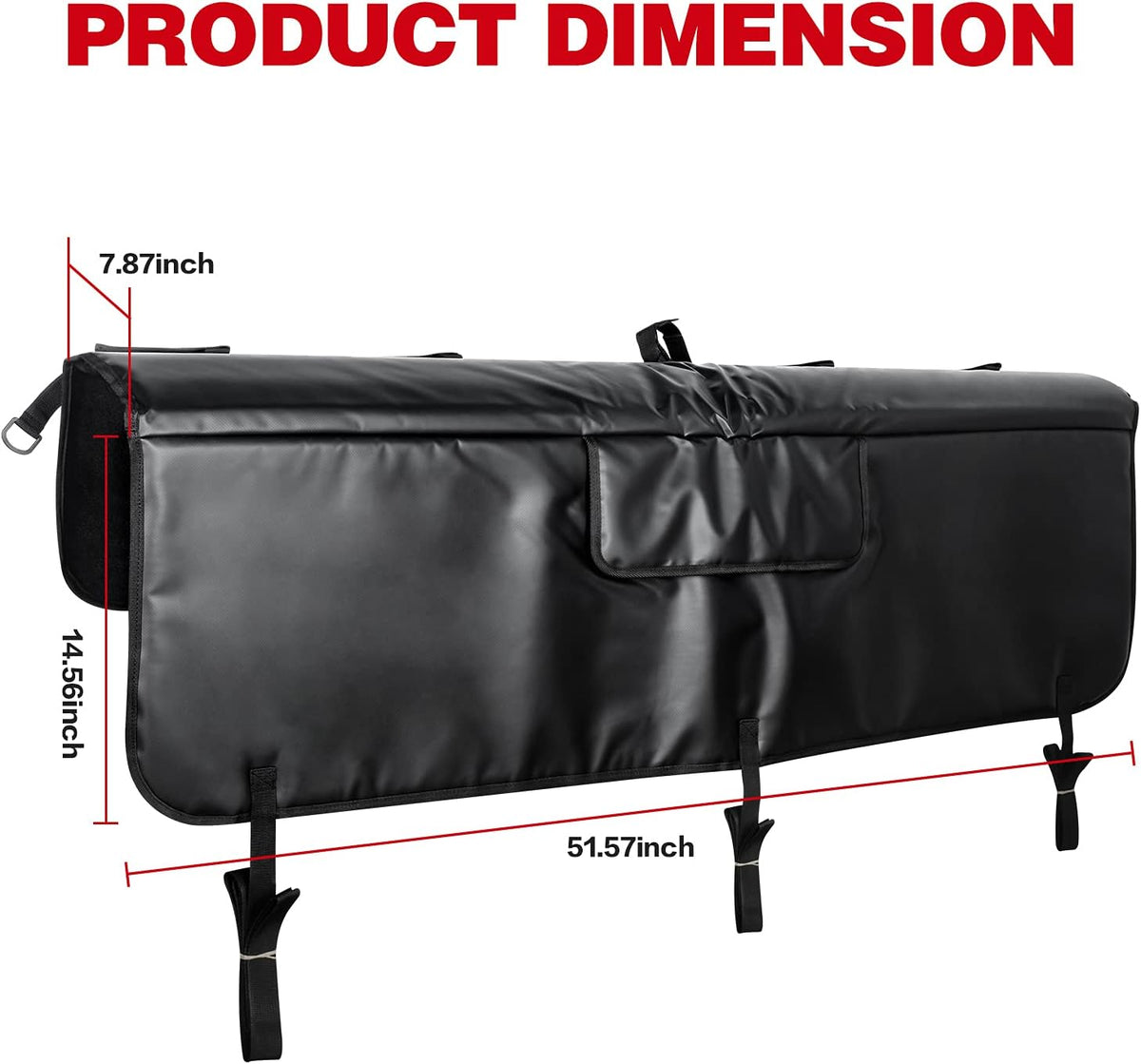 Tailgate Pad for Pickup Truck with Tool Pockets and Velcro Bike Straps 52" Wide Pack of 2 Q31754