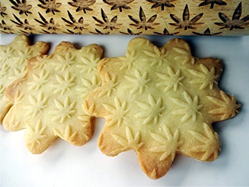Lotus Flower Pattern Embossing Rolling Pin E902036