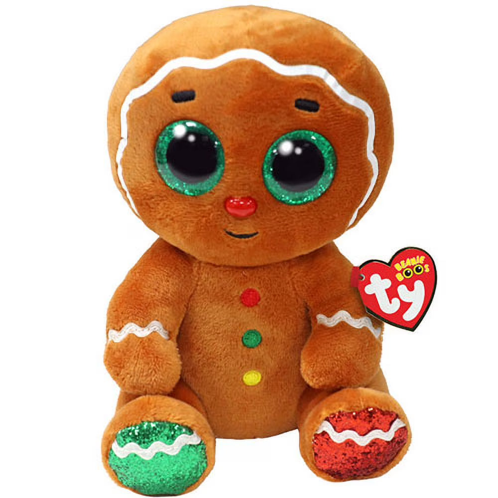Gingerbread Man Plush Toy with Glitter Eyes, 6 inch X8097
