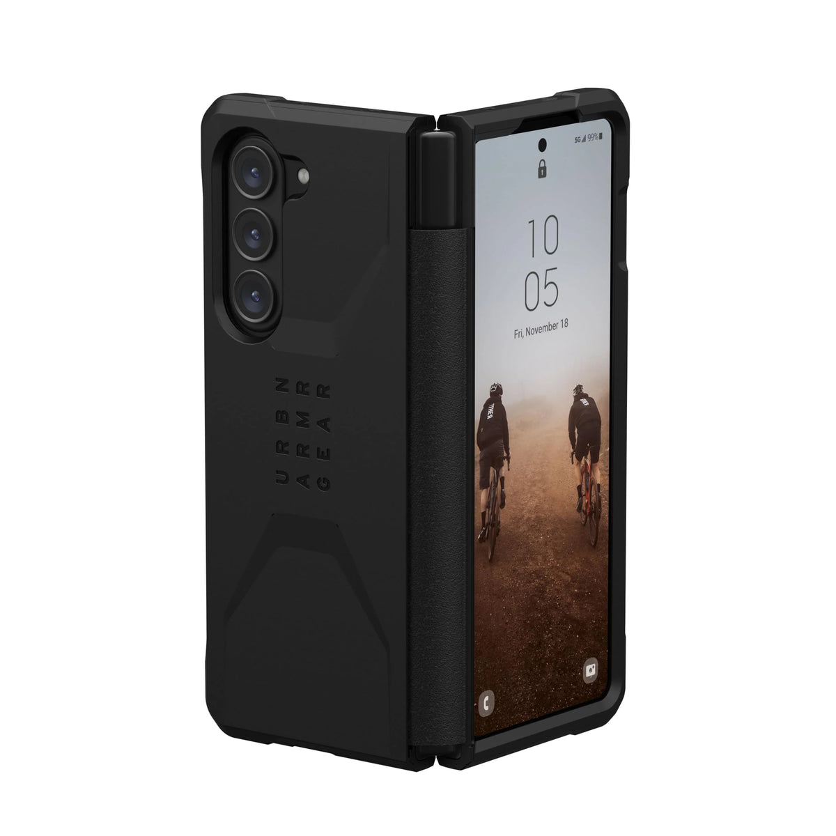 Black Rugged Case for Samsung Galaxy Z Fold 5 O34836