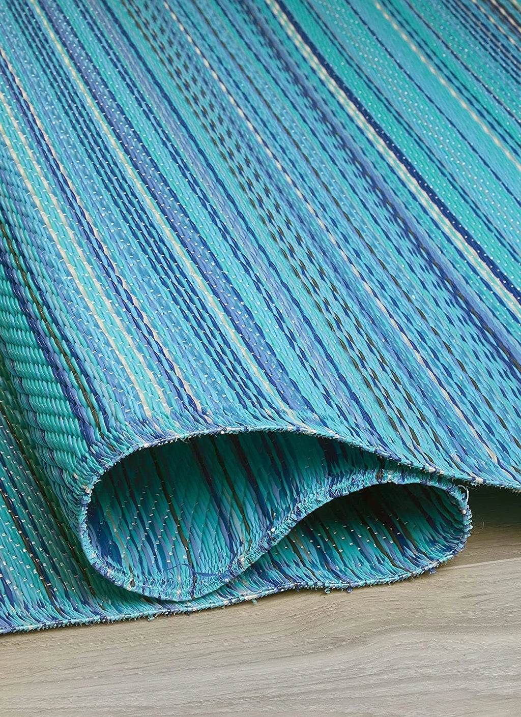 Turquoise 6 x 9 ft Waterproof Outdoor Rug V543