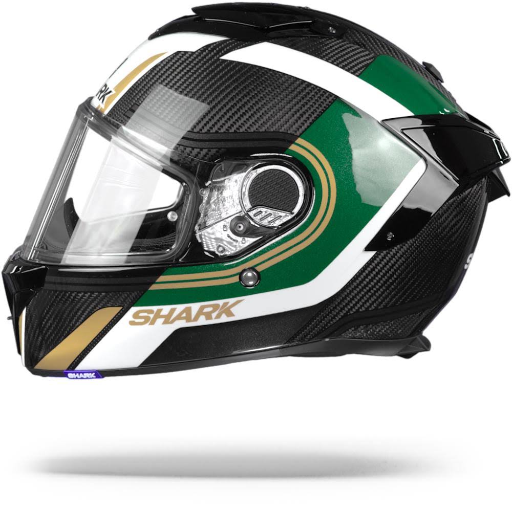 Carbon Green Gold Motorcycle Helmet P63917