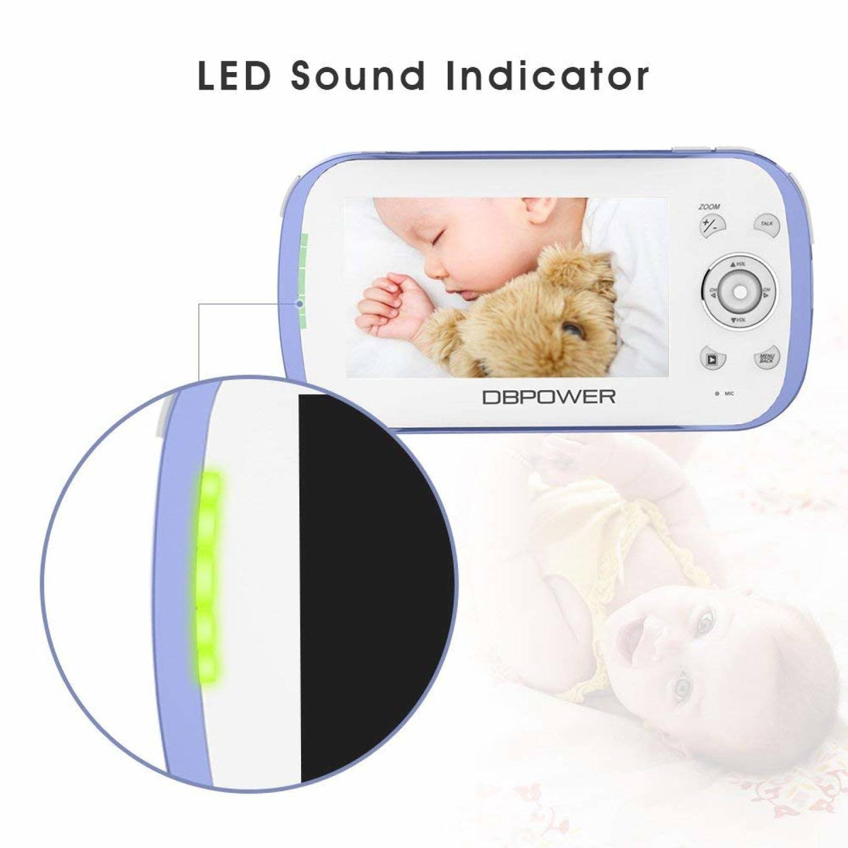 4.3" LCD Video Baby Monitor with 270 Pan-Tilt-Zoom O973