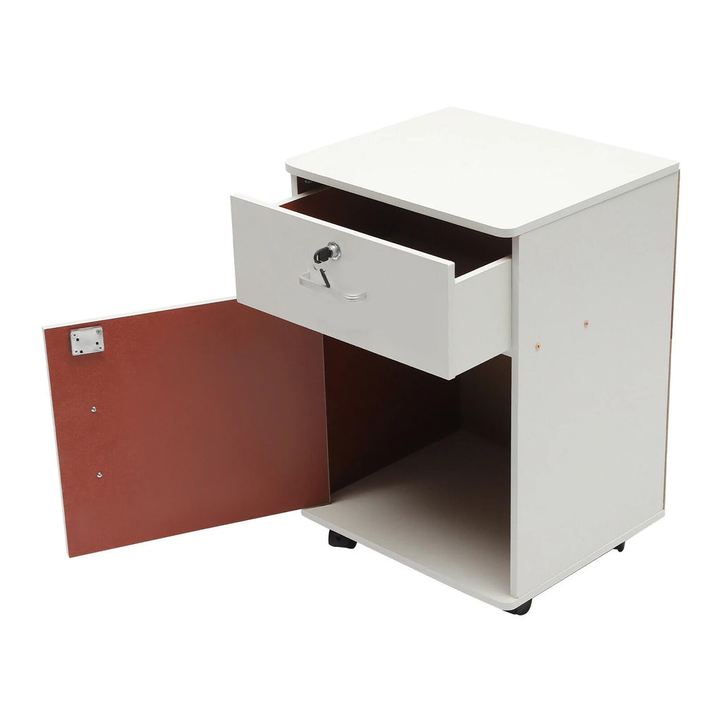 2 Tier Rolling File Cabinet with Lock Q8389