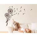 Beige 27in x 59in Floral Wall Decal F4883