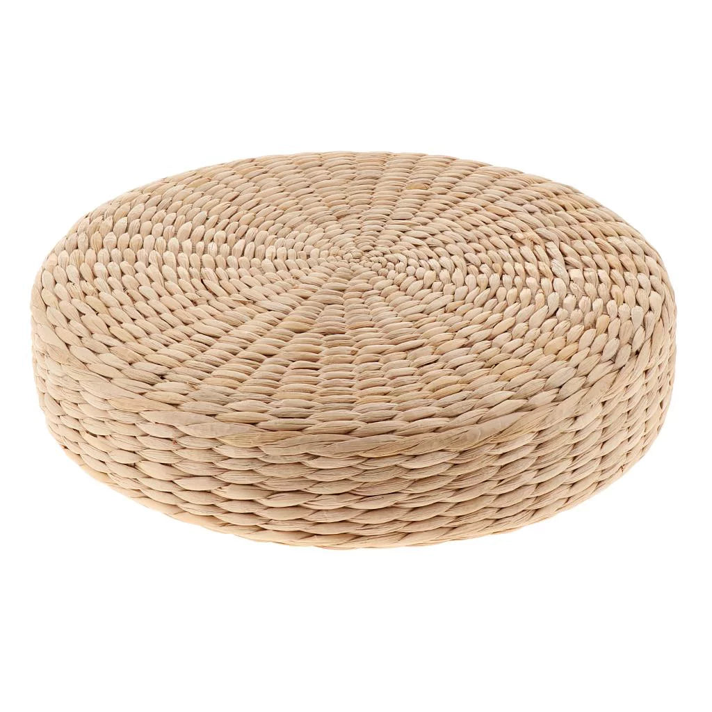 2 Pieces Round Straw Floor Cushion J5096