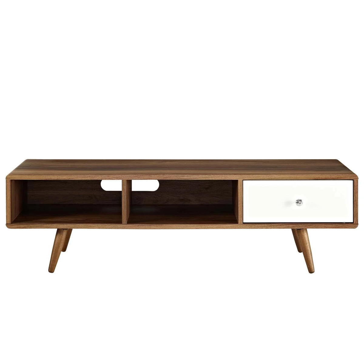 55” Walnut White TV Stand M45021