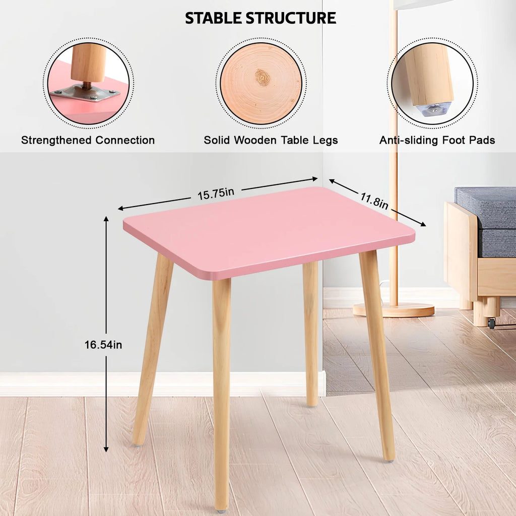 Small Pink Wooden Side Table Z87762