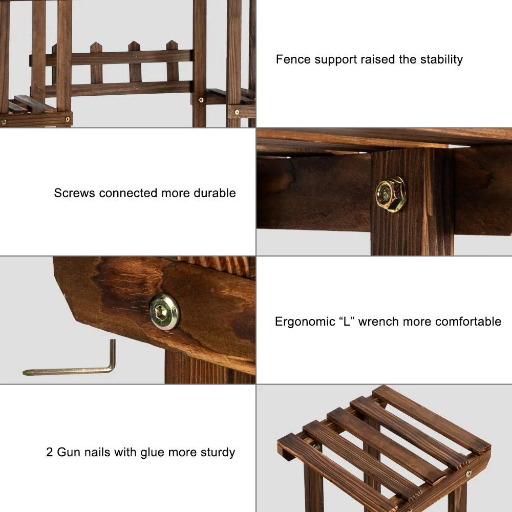 8-Tier Wood Plant Stand T68254