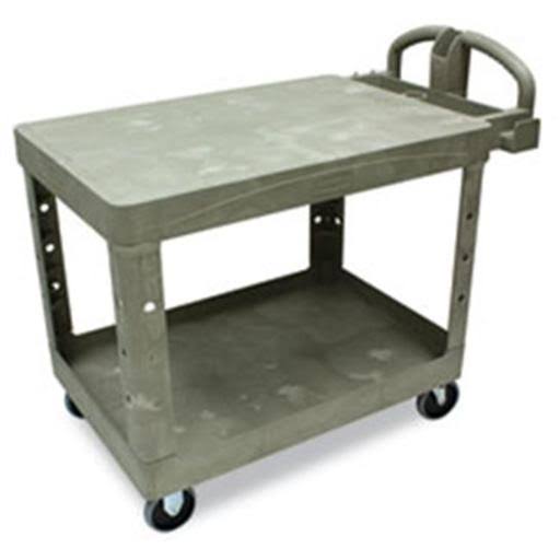 Beige 2-Shelf Utility Cart A15842