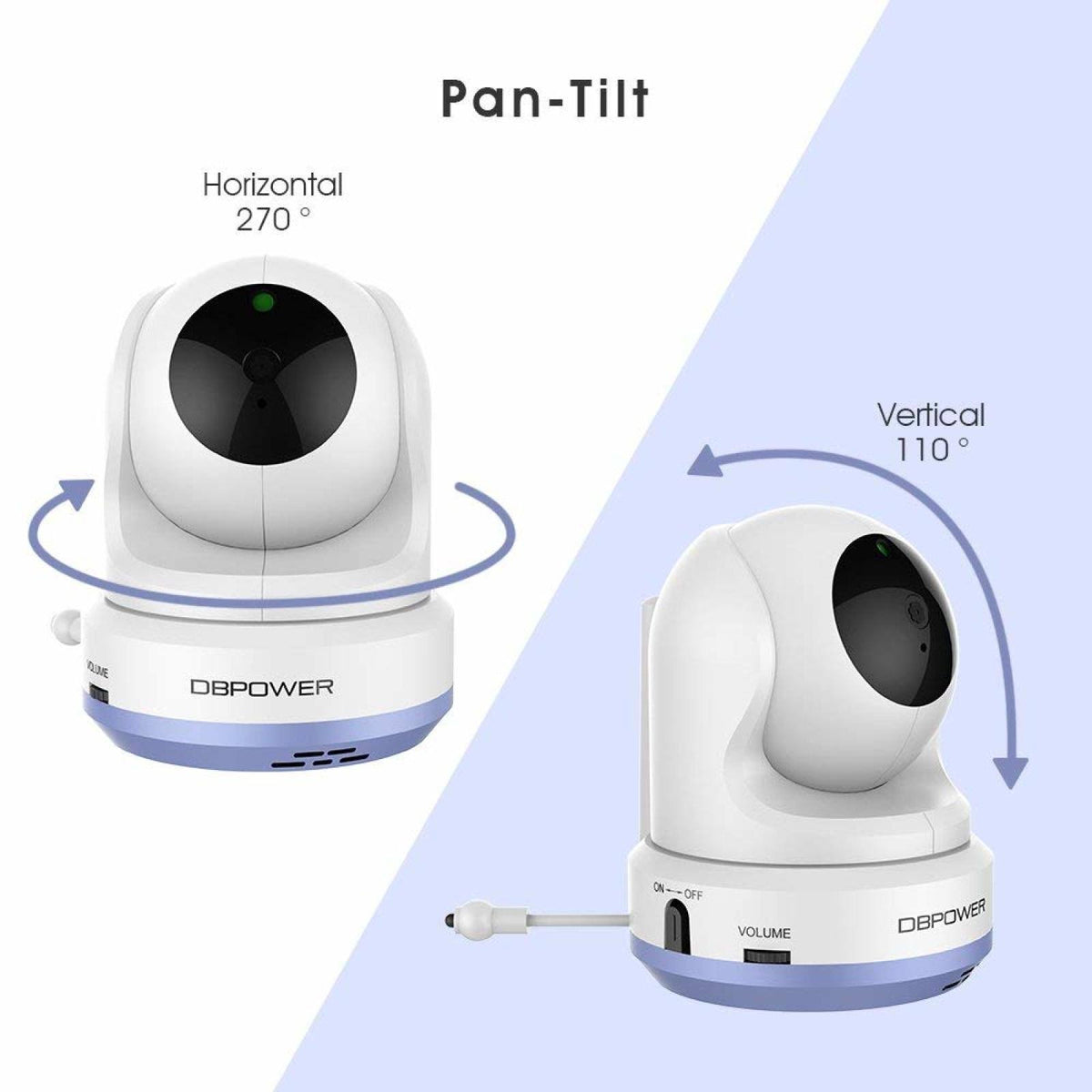 4.3" LCD Video Baby Monitor with 270 Pan-Tilt-Zoom O973