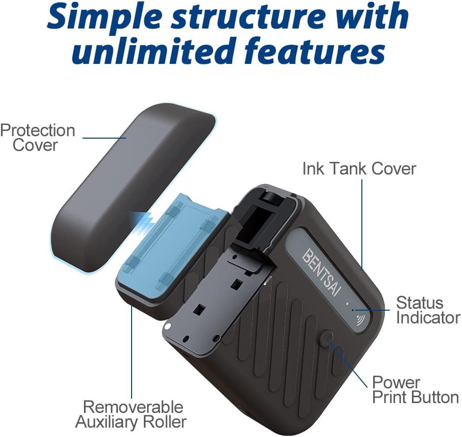 Mini Handheld WiFi Printer with iOS/Android APP (Black) D1835