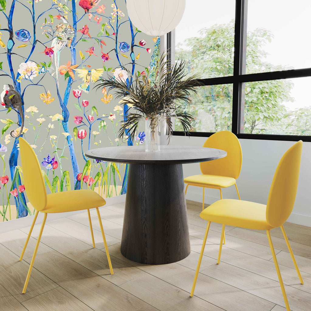 Yellow Vegan Leather Kitchen Chairs Set of 2 H299963